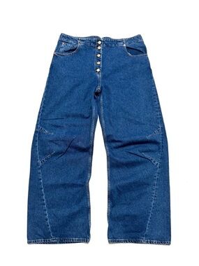 Goop G. Label 31 High-Rise Button-Fly Wide Leg Jeans